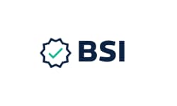 Check mark next to the word BSI